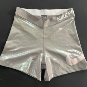 Metallic grey Nike Pro